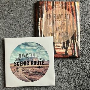 Two canvas decor pictures